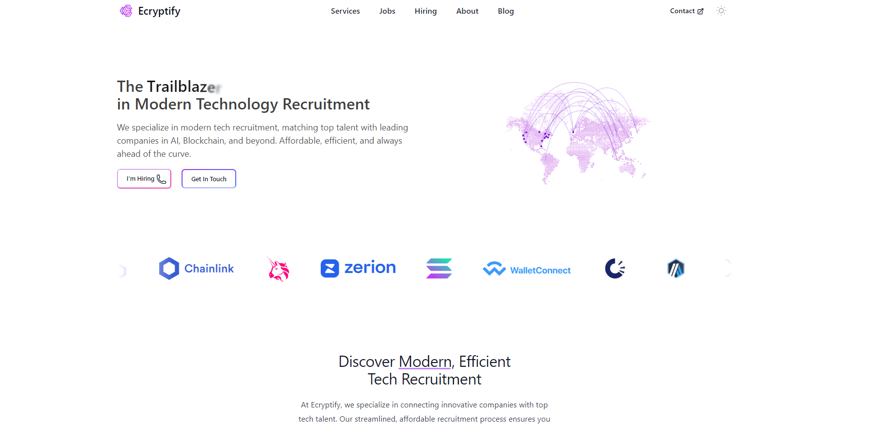 Ecryptify Recruitment Agency Site